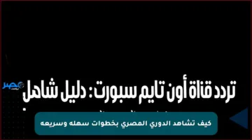 كيف تشاهد الدوري المصري بخطوات سهلة وسريعة